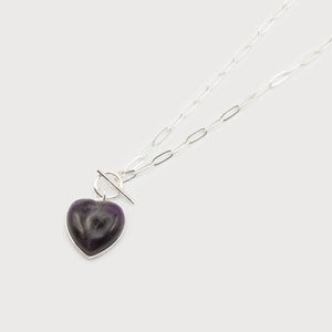 Caracol Necklace w/ Purple Stone Pendant
