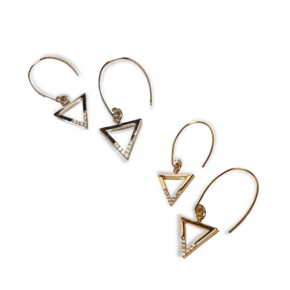 Motte;Jewelry Sparkle Triangle Earrings