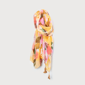 Caracol Floral Scarf with Tassle - 2 colour options