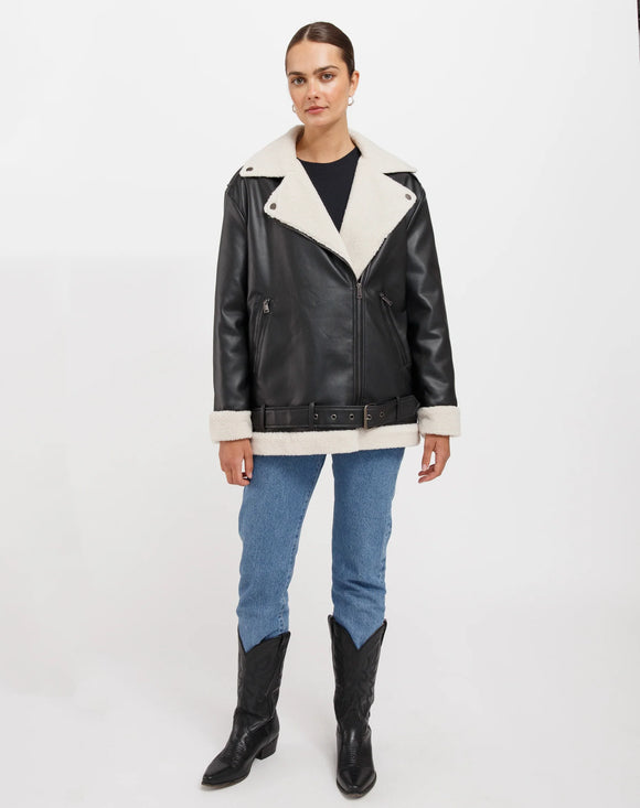 Brunette The Label Vegan Leather Jacket