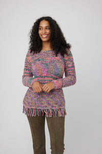 Coco Y Club Pink Fringe Sweater