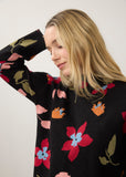 FDJ Mock Neck Print Sweater
