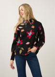 FDJ Mock Neck Print Sweater
