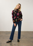 FDJ Mock Neck Print Sweater