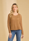 FDJ Long Sleeve Bubble Top in Henna