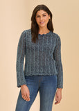FDJ Garment Dye Sweater in Indigo