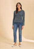FDJ Garment Dye Sweater in Indigo