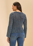 FDJ Garment Dye Sweater in Indigo