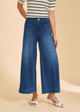 FDJ Pull on Wide-Leg Crop - Soft Denim