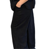 M Made in Italy Black Linen Pant