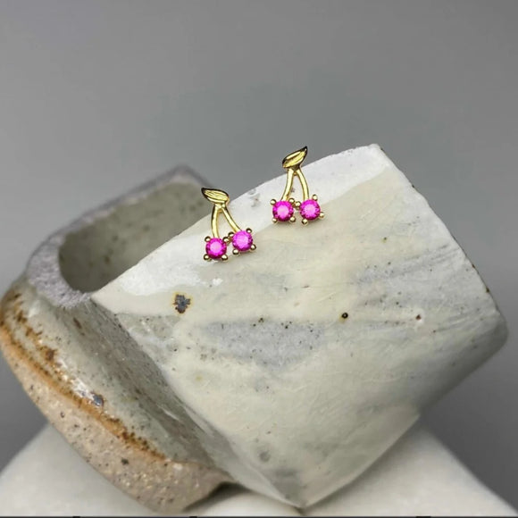 Isla Rae Jewelry Calli Cherry Studs
