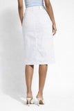 Lois Alicia Skirt in White Denim
