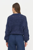 M made in Italy Knit Sweater w/ Balloon Sleeve