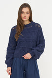 M made in Italy Knit Sweater w/ Balloon Sleeve