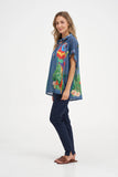 M made in Italy Parrot Tunic Top