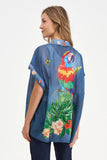M made in Italy Parrot Tunic Top