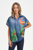 M made in Italy Parrot Tunic Top