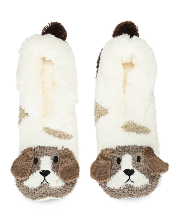 MeMoi Plush Lined Puppy Slippers
