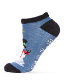 MeMoi Low Cut Non Skid Socks - Snowman Problems