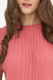 M made in Italy Terracotta Pleated Top