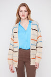 Renuar Stripe Knit Cardigan