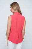 Renuar Sleeveless Blouse in Terracotta