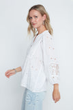 Renuar White Embroidered Blouse