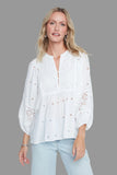 Renuar White Embroidered Blouse