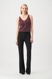 Joseph Ribkoff Metallic Knit Tank w/ Rhinestones in Elderberry