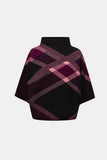 Joseph Ribkoff Plaid Funnelneck Sweater