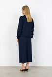 soyaconcept Banu 293 Zip Up Cardi in Navy
