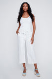 CYC Striped White Crop Pant