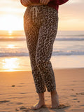 Weslynn Collins Denim Cargo Pant in Cheetah Print