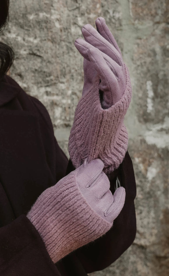 Caracol Wrist Warmer Faux Suede Gloves