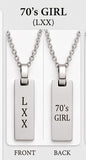 J+J Designs 70's Girl Necklace - Gold or Silver