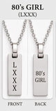 J+J Designs 80's Girl Necklace - Gold or Silver