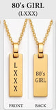 J+J Designs 80's Girl Necklace - Gold or Silver