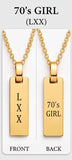 J+J Designs 70's Girl Necklace - Gold or Silver