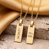J+J Designs 70's Girl Necklace - Gold or Silver