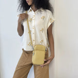 Espe Gina Mini Crossbody Bag in Yellow w/ Guitar Strap
