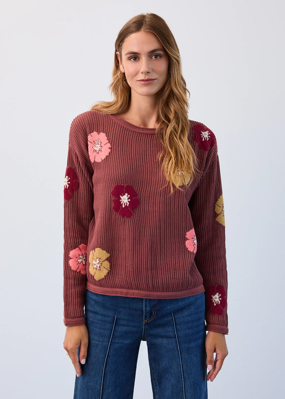 FDJ Floral Intarsia Sweater