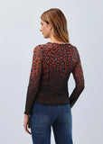 FDJ Mesh Leopard Print Top