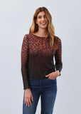 FDJ Mesh Leopard Print Top