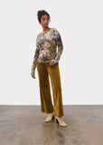 FDJ Olivia Wide Leg Pant in Brass