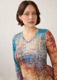 FDJ V-Neck Top in Sunset