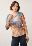 FDJ V-Neck Top in Sunset