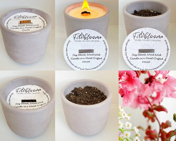 Firebloom Soy Blend Wood Wick Candles - Multiples Scents Available