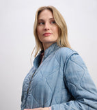 Hatley Quilted Tencel Jacket in Washed Blue