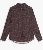 Lois Lynn Hidden Button Top Paisley Print