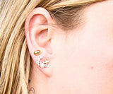 Renaissance Luna Butterfly Crescent Earrings
